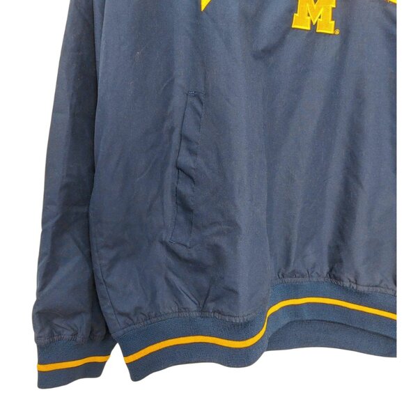 Vintage Pro-Edge Michigan Wolverines Pullover Windbreaker Jacket Size Large UofM - Picture 3 of 5